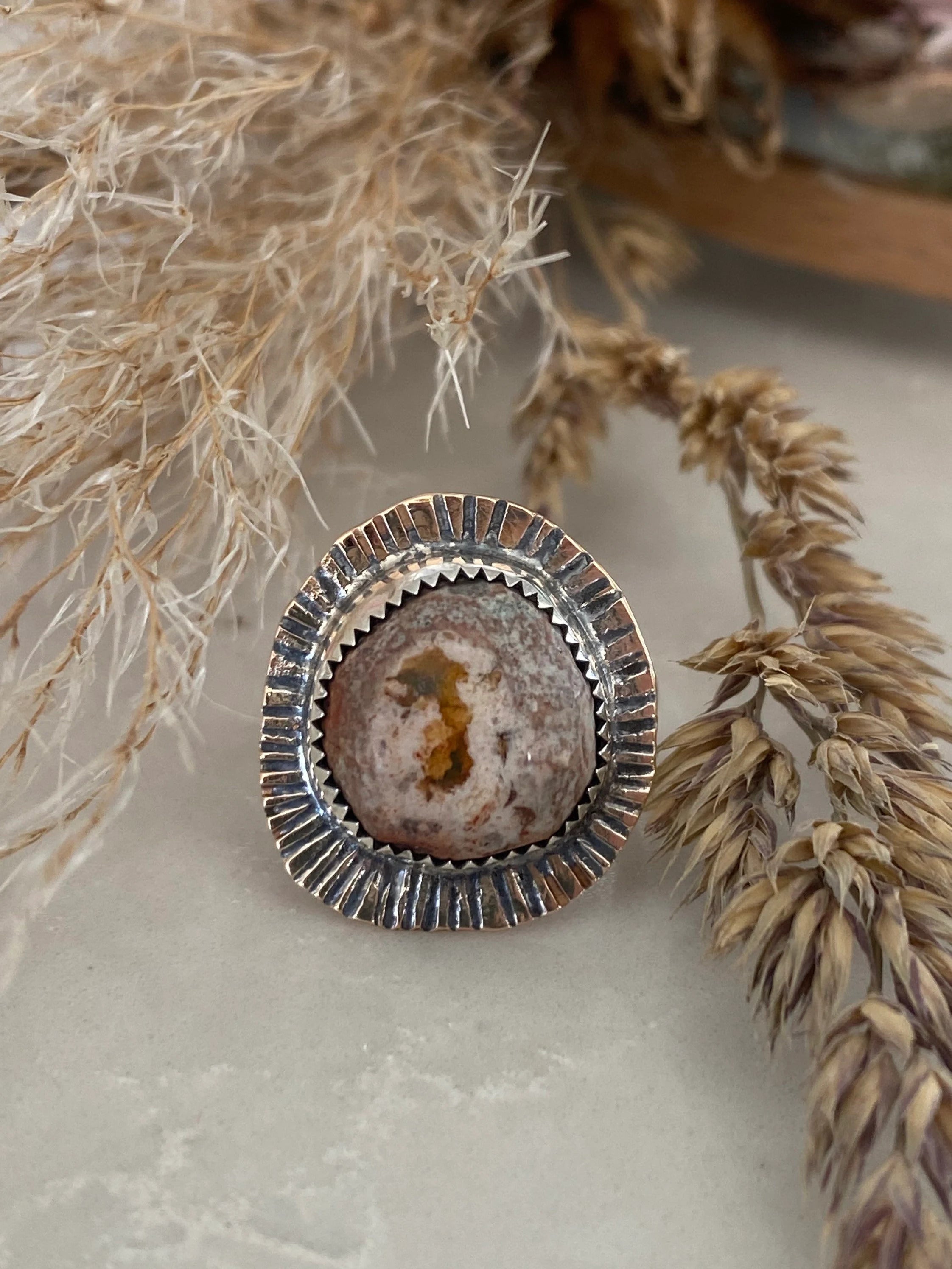 Fire Sunset Mexican Fire Opal Ring